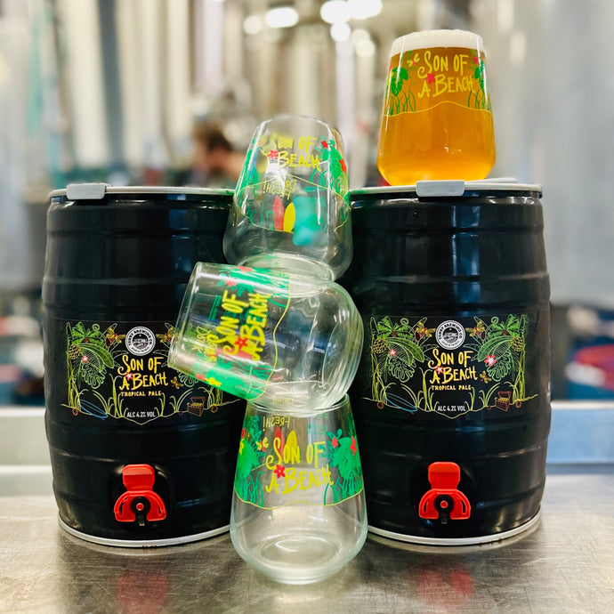 1 x Son of a Beach Mini keg + 4 Glasses